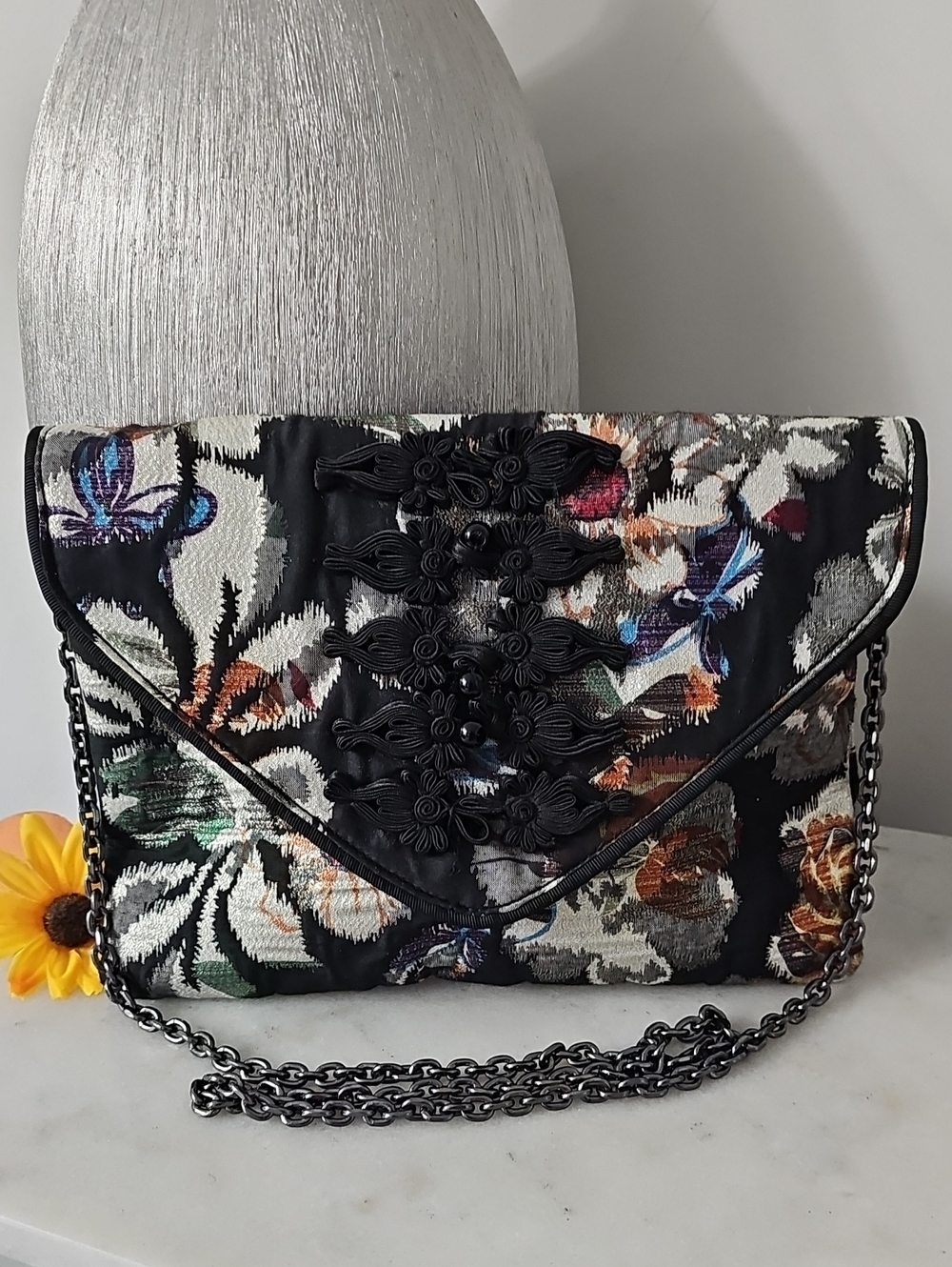 Betsey Johnson Quilted Jacquard Evening Bag